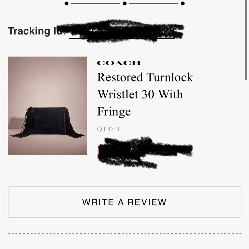 NWT Coach Turnlock  Suede Wristlet 30 with Fringe - Picture 7 of 7